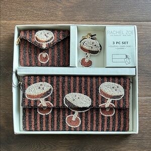 NWT Rachel Zoe Espresso Martini Beaded 3 PC Set | Espresso Martini | Beaded